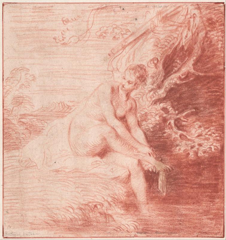 Jean-Antoine Watteau (1684 - 1721) (French)-Diana Bathing, c