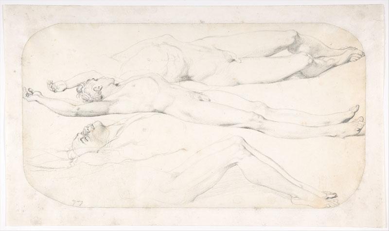 Jean-Auguste-Dominique Ingres--Studies for the Cadaver of Acron