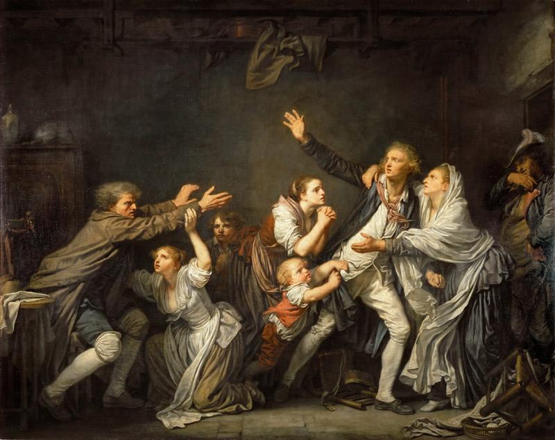 Jean-Baptiste Greuze (1725-1805) -- The Father Curse, or The Ungrateful Son