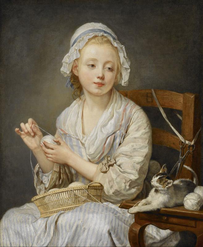 Jean-Baptiste Greuze - The Wool Winder, c. 1759