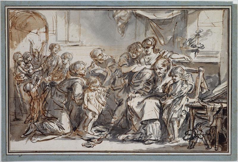 Jean-Baptiste Greuze--Domestic Scene