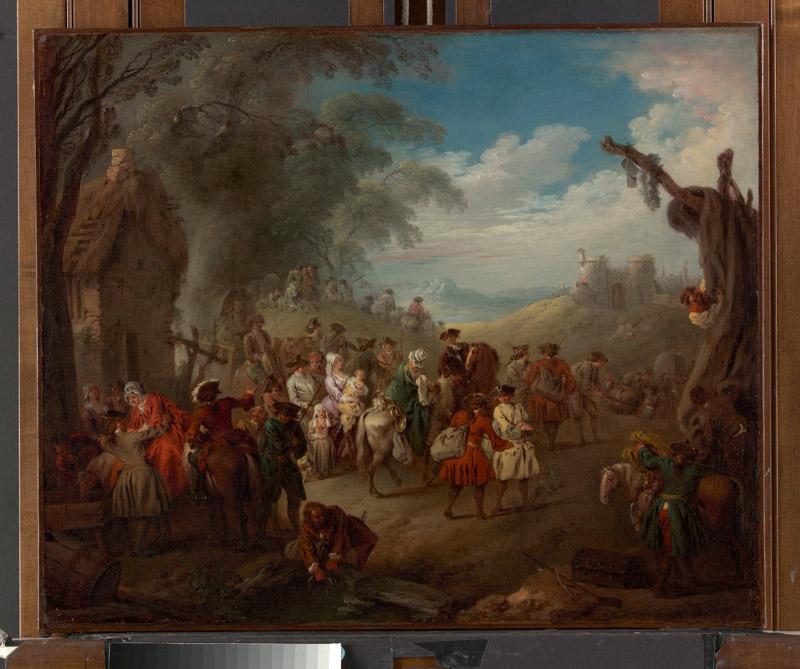 Jean-Baptiste Joseph Pater--Troops on the March