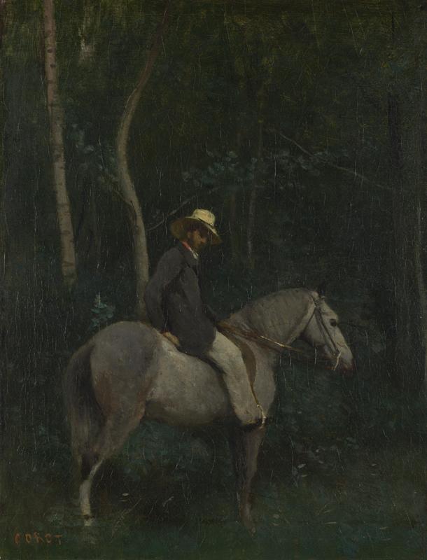 Jean-Baptiste-Camille Corot - Monsieur Pivot on Horseback
