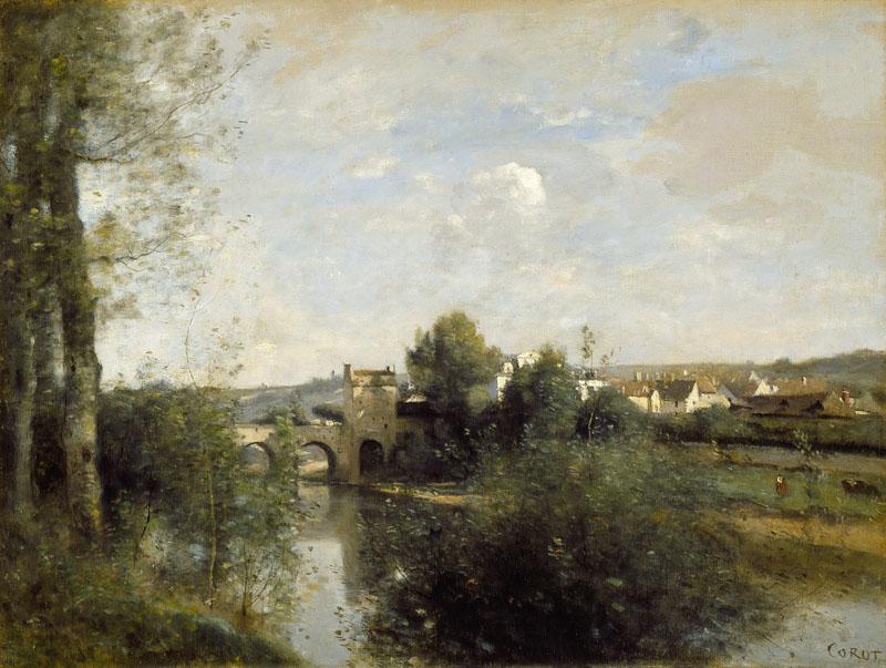 Jean-Baptiste-Camille Corot - Seine and Old Bridge at Limay