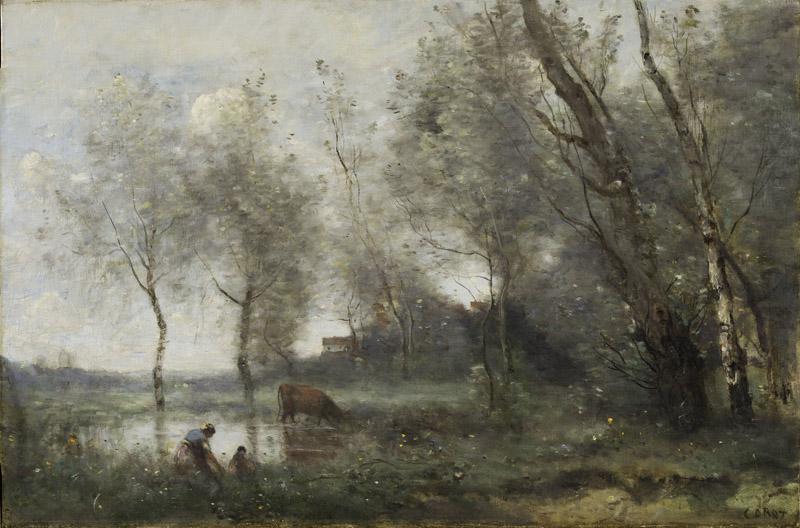 Jean-Baptiste-Camille Corot - The Pond, c.1868-1870