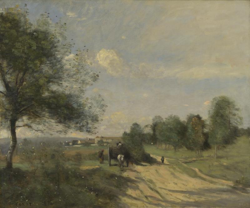 Jean-Baptiste-Camille Corot - The Wagon (Souvenir of Saintry)