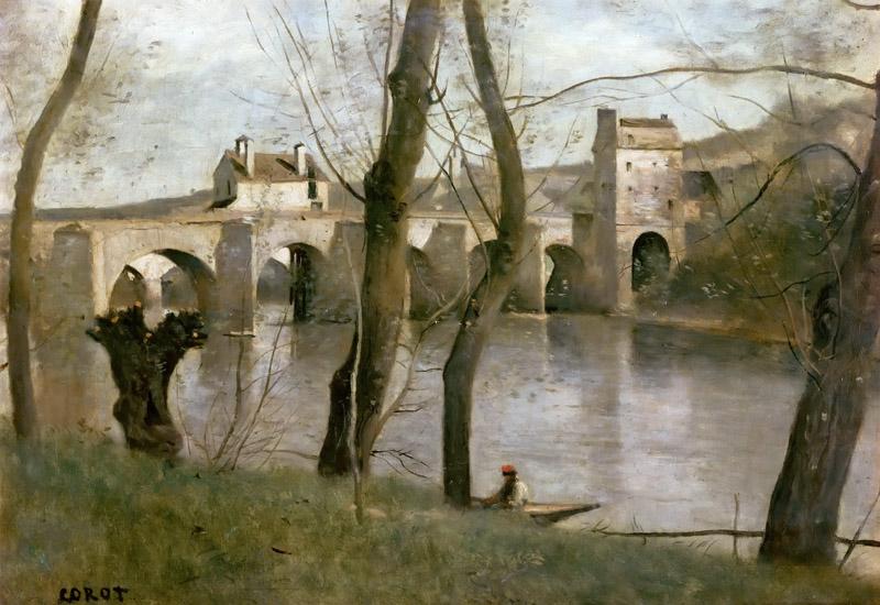 Jean-Baptiste-Camille Corot -- The Bridge of Mantes