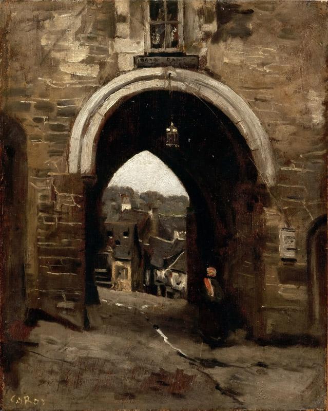 Jean-Baptiste-Camille Corot -- The Gate of Jerusalem at Dinan
