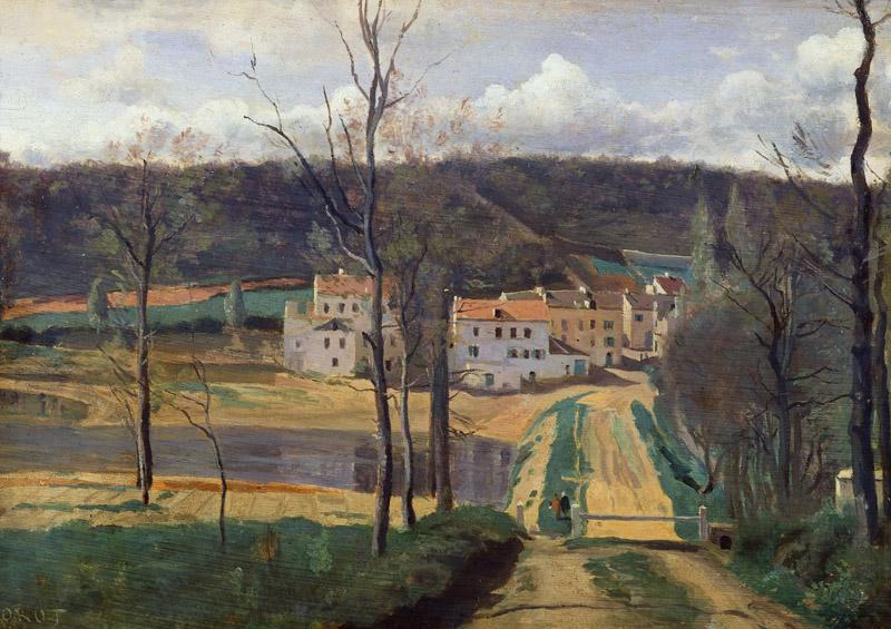 Jean-Baptiste-Camille Corot -- Ville-d Avray- The Cabassud Houses