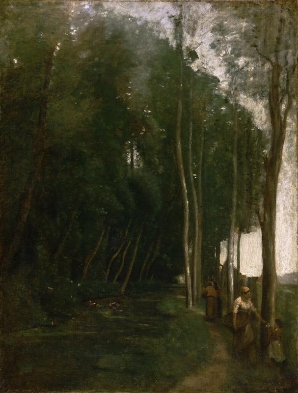 Jean-Baptiste-Camille Corot, French, 1796-1875 -- Under Trees, Marcoussy