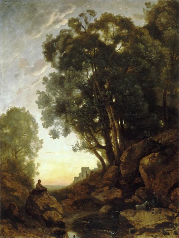Jean-Baptiste-Camille Corot- The Italian Goatherd