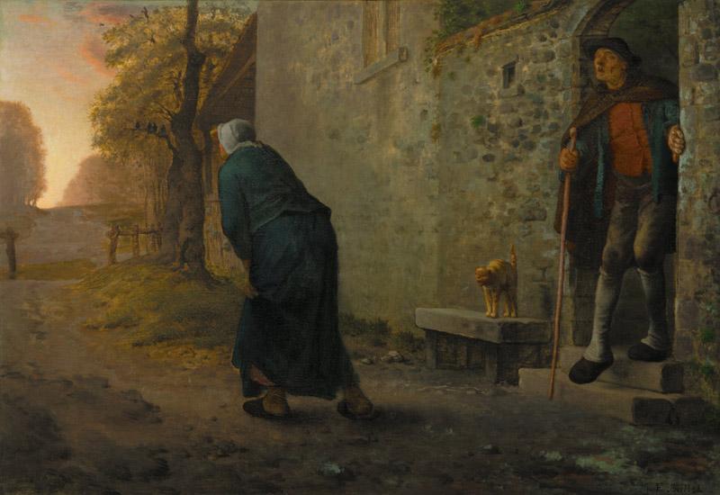 Jean-Francois Millet - Waiting, 1860