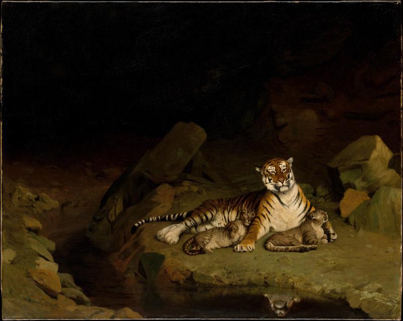 Jean-Leon Gerome--Tiger and Cubs