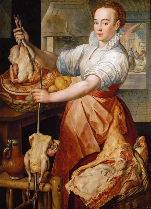 Joachim Beuckelaer (c. 1533-1574) -- Cook with Chicken