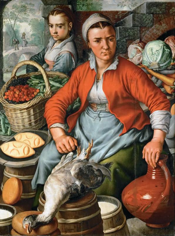 Joachim Beuckelaer (c. 1533-1574) -- Farm Woman at the Market