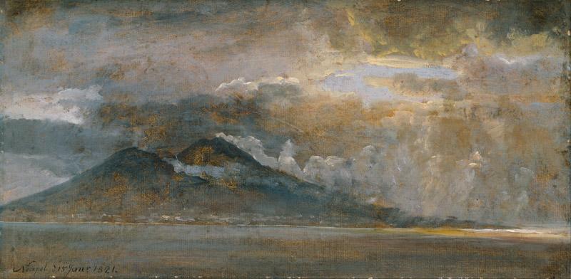 Johan Christian Dahl - The Bay of Naples with Vesuvius