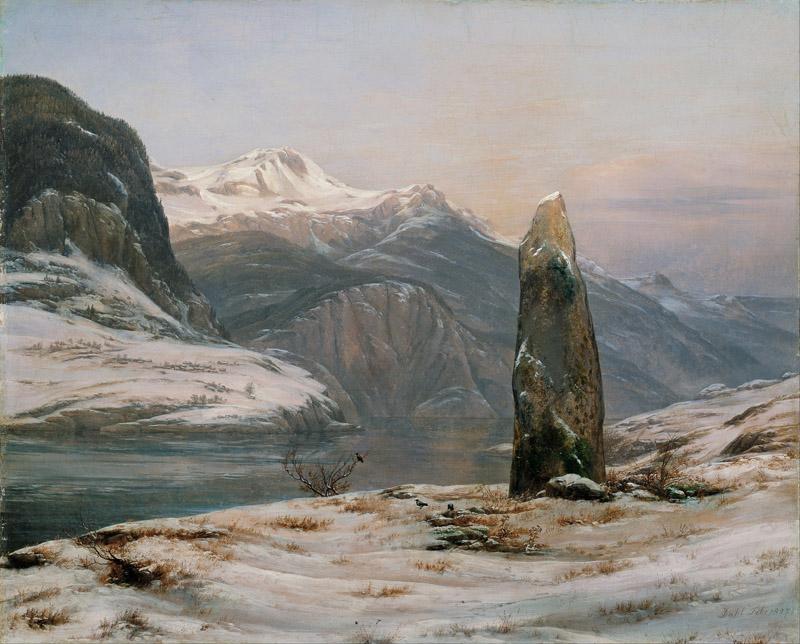 Johan Christian Dahl - Winter at the Sognefjord