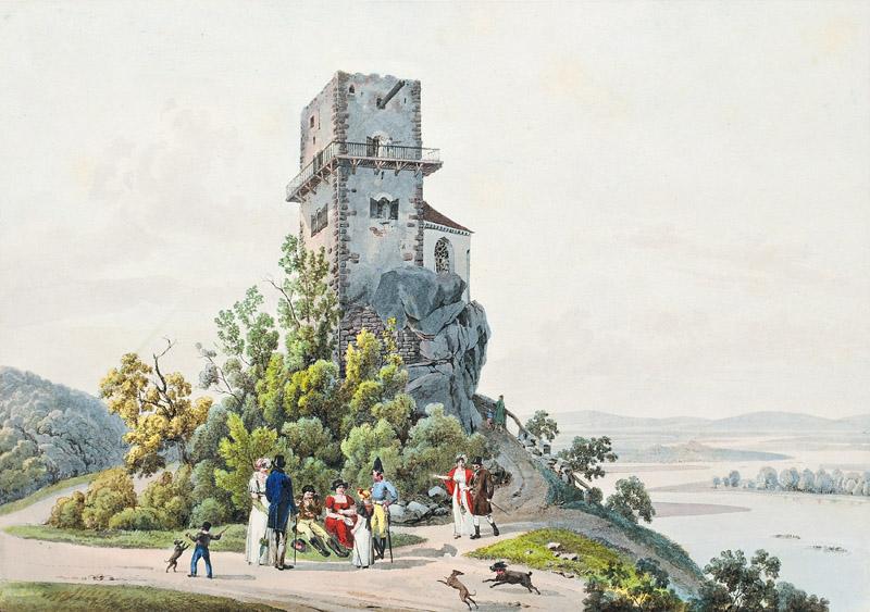 Johann Adam Klein - Greifenstein Castle on the Danube, 1812