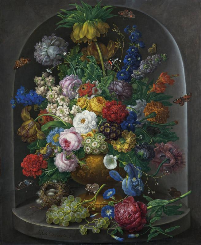Johann Baptist Drechsler - Bouquet of Flowers in a Stone Vase, 1810