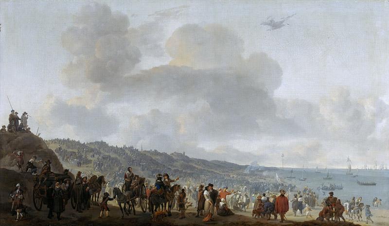 Johannes Lingelbach - The Departure of Charles II from Scheveningen