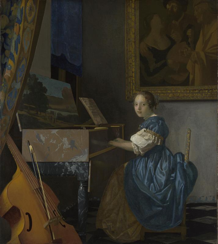 Johannes Vermeer - A Young Woman seated at a Virginal