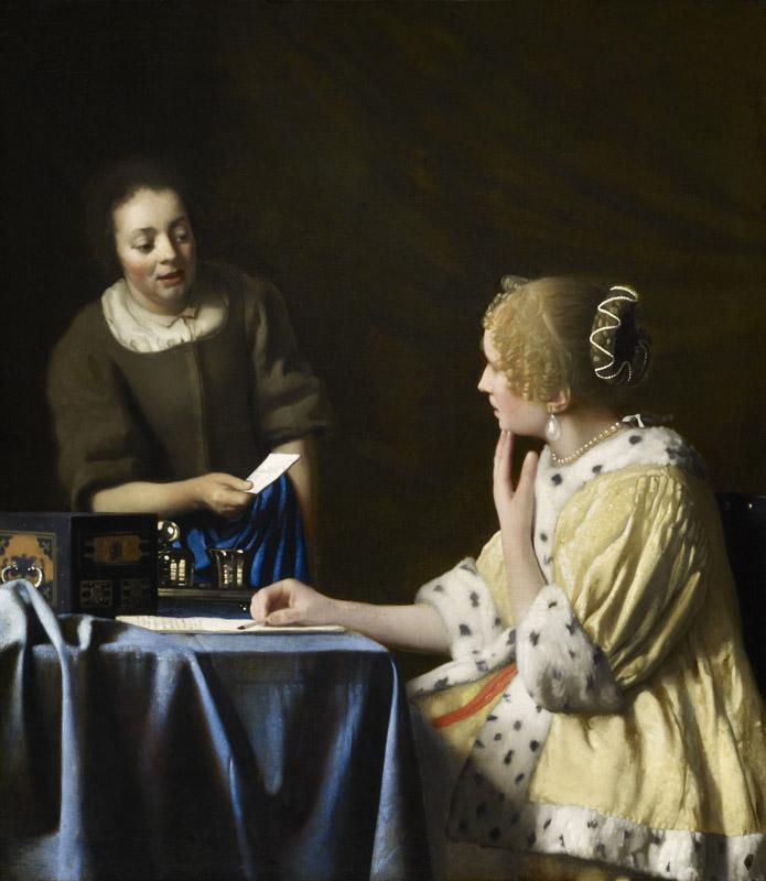 Johannes Vermeer - Mistress and Maid, 1666-1667