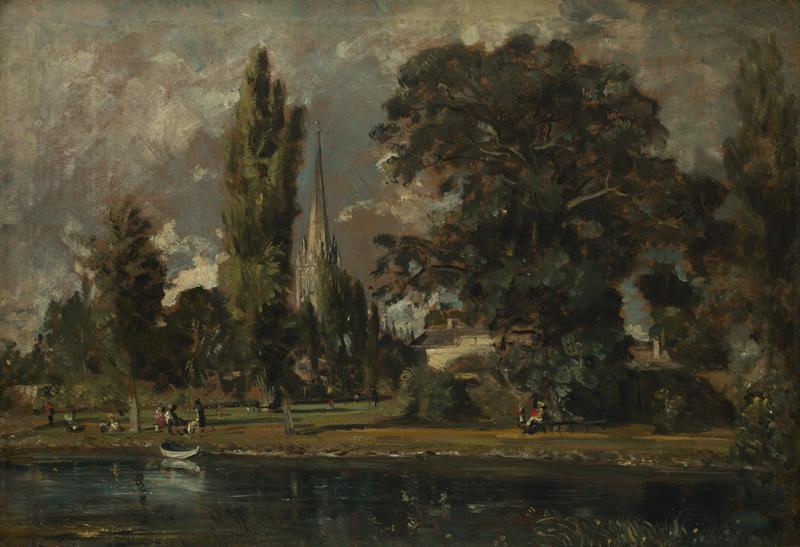 John Constable - Salisbury Cathedral and Leadenhall from the River Avon