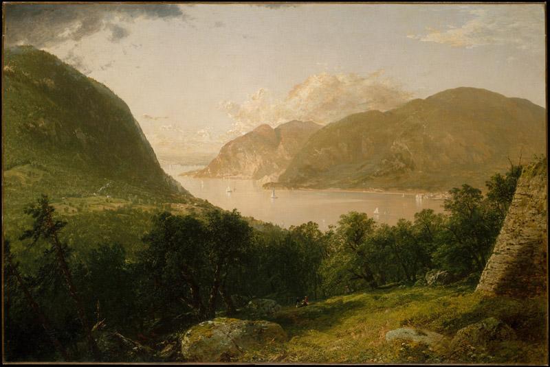 John Frederick Kensett--Hudson River Scene