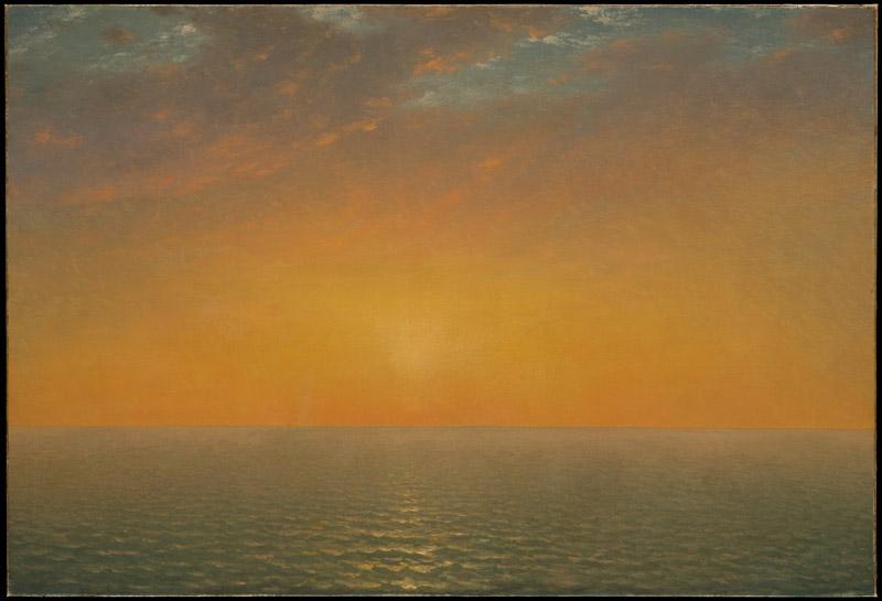 John Frederick Kensett--Sunset on the Sea