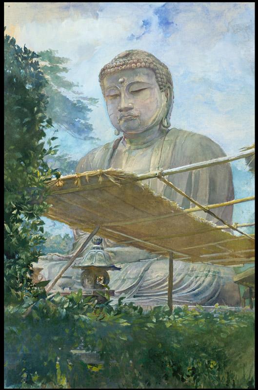 John La Farge--The Great Statue of Amida Buddha at Kamakura, Known as the Daibutsu