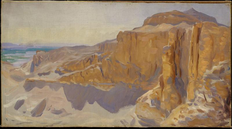John Singer Sargent--Cliffs at Deir el Bahri, Egypt