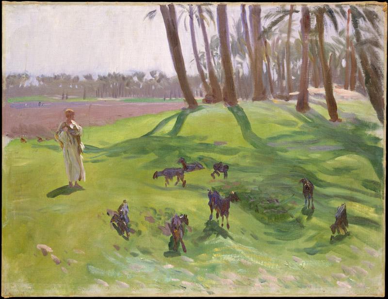 John Singer Sargent--Landscape with Goatherd