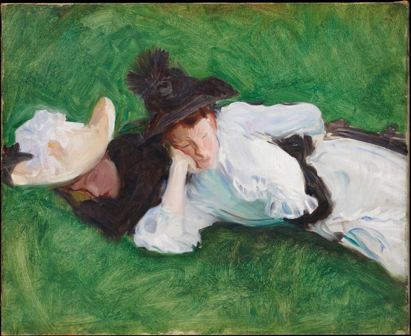 John Singer Sargent--Two Girls on a Lawn