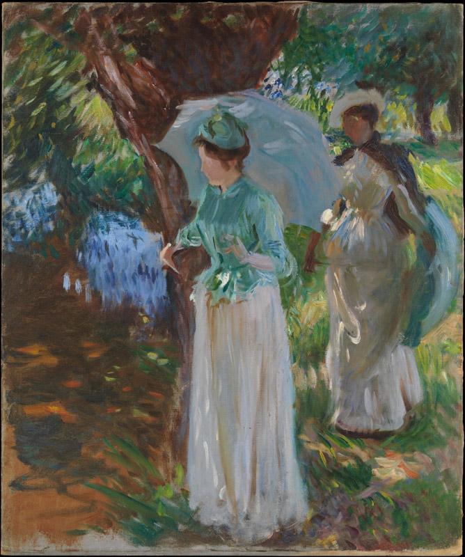 John Singer Sargent--Two Girls with Parasols