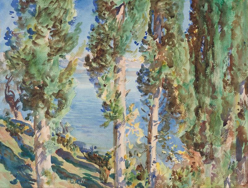 John Singer Sargent - Corfu- Cypresses