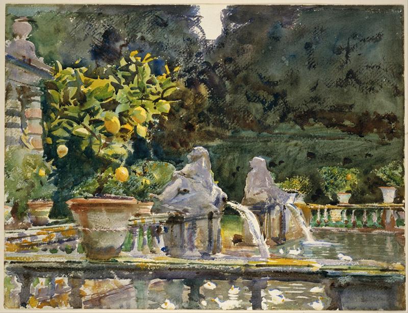 John Singer Sargent - Villa di Marlia, Lucca- A Fountain