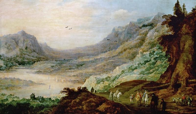 Joos de Momper the younger -- Landscape with River Valley