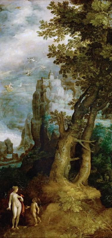 Joseph Heintz the Elder (1564-1609) -- Venus and Cupid Before the Castle of Love