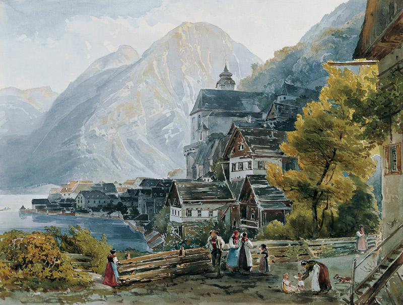 Joseph Hoger - View of Hallstatt, 1836