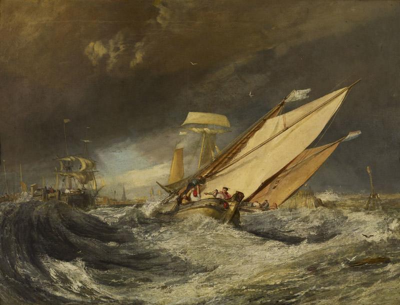 Joseph Mallord William Turner - Fishing Boats Entering Calais Harbor, c. 1803