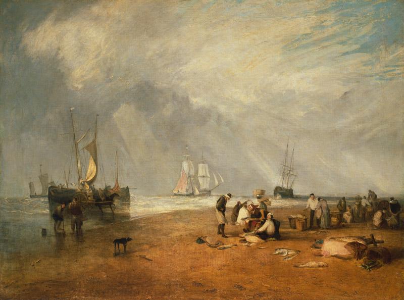 Joseph Mallord William Turner - The Fish Market at Hastings Beach, 1810