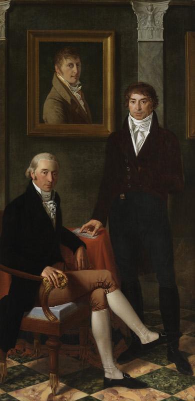 Joseph Odevaere - Friendship portrait of the artists Francois Wynckelman, Francois van der Donckt and Joseph Odevaere
