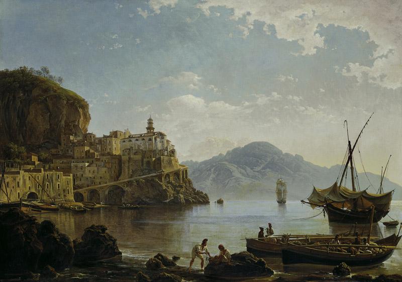 Joseph Rebell - View of Atrani on the Gulf of Salerno, 1822