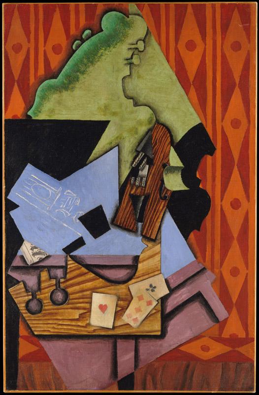 Juan Gris--Violin and Playing Cards on a Table
