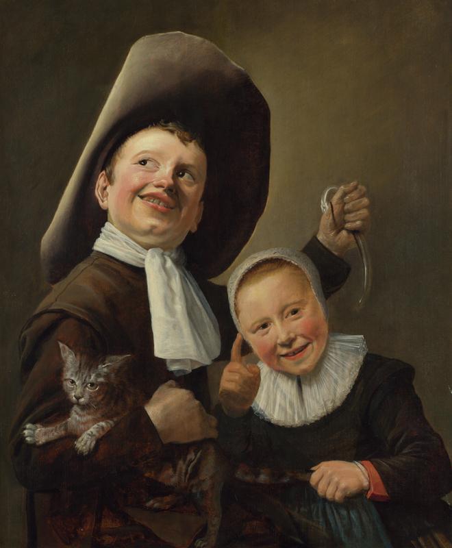 Judith Leyster - A Boy and a Girl with a Cat and an Eel