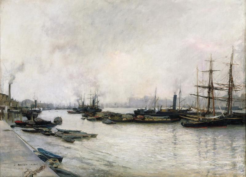 Jules Bastien-Lepage, French, 1848-1884 -- The Thames, London