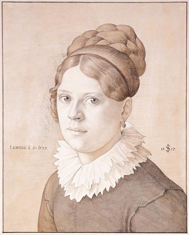 Julius Schnorr von Carolsfeld (1794-1872)-Portrait of Henriette