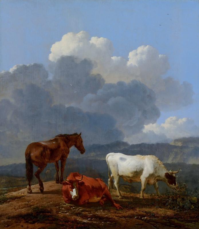 Karel Dujardin - Italianate Landscape with Cattle