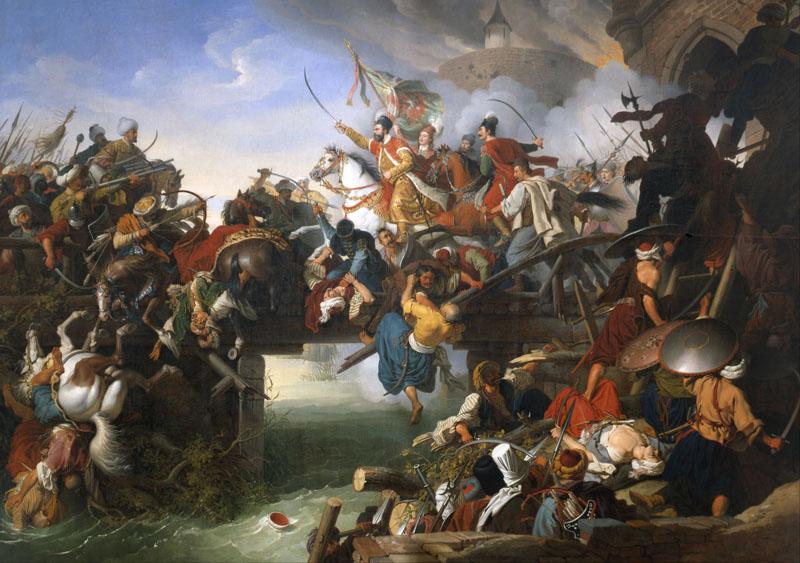 Krafft, Peter (1780 - 1856) (Austrian)-Zrinyi Charge from the Fortress of Szigetvar