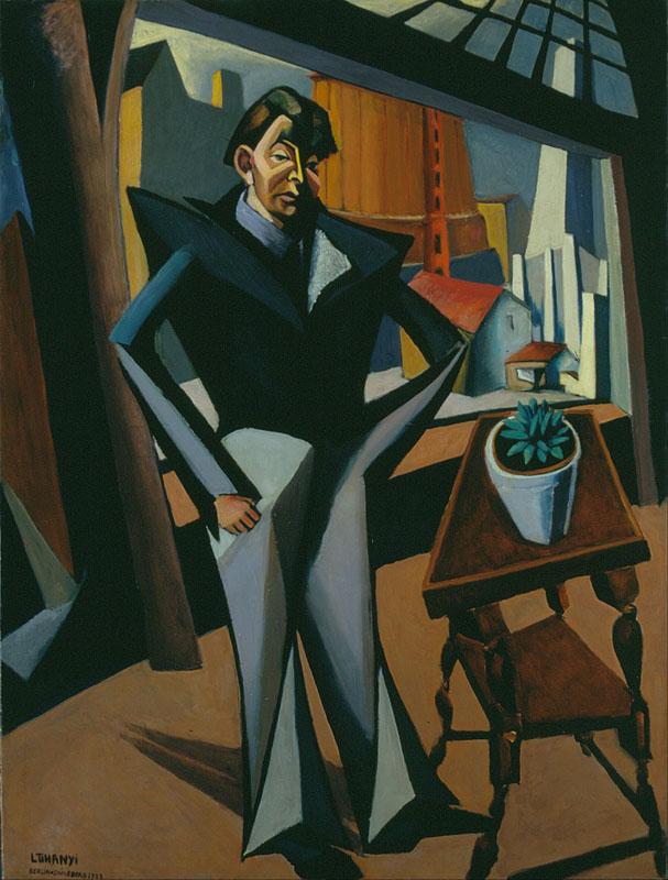 Lajos Tihanyi (1885-1938)-Man Standing at a Window